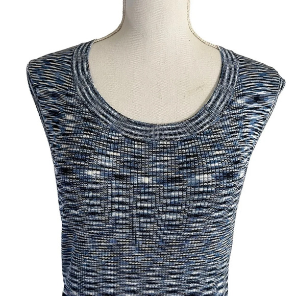 Jones New York Collection Stretch Knit Tank Top Petite Small Blue Black White - Picture 5 of 6